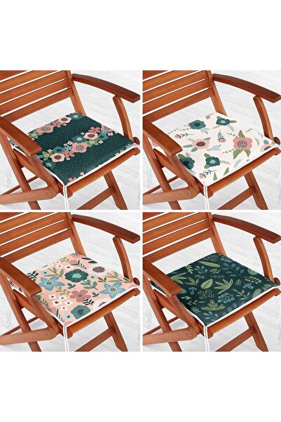 Nish & Royal Set de perne pentru scaune moderne, cu fermoar, cu model floral,...