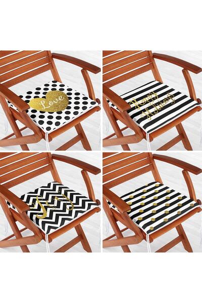 Nish & Royal Set de perne pentru scaune cu fermoar, cu motive din frunze de a...