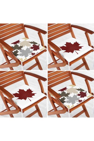 Nish & Royal Set de perne pentru scaune cu fermoar, 4 piese, în carouri, conc...