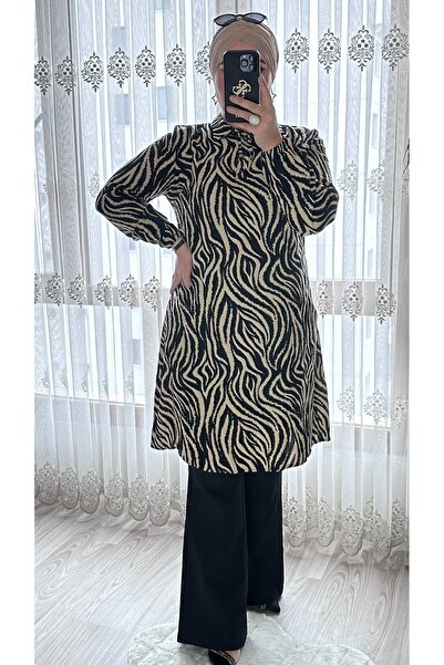 TDYtrendy Giyim Women's Large Size Three Button Viscose Tunic