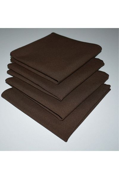 paris in paris 4 Brown Fabric Serving Napkins 1st Quality Duck Linen Fabric (DARK-FREE FABRIC)