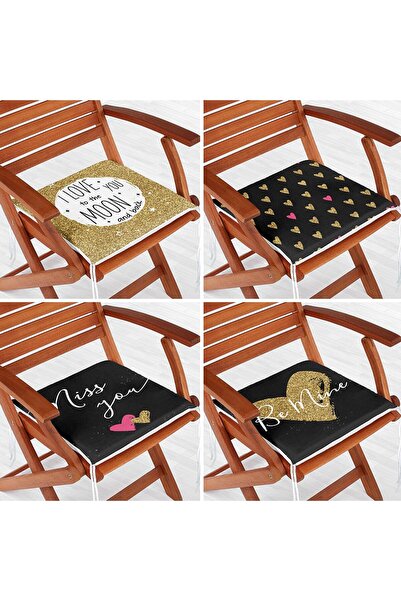 Nish & Royal Set de perne pentru scaune cu fermoar, 4 piese, concept de Ziua ...
