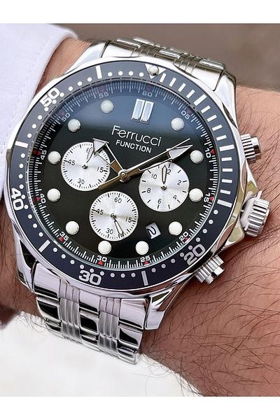 Ferrucci Green Color Function Men's Wristwatch with Dial