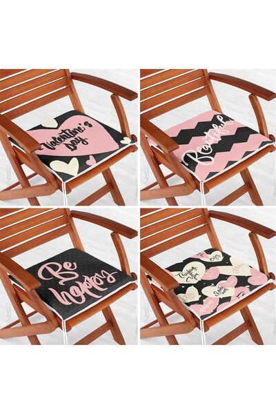 Nish & Royal Set de 4 perne pentru scaun cu fermoar, combinație modernă, desi...