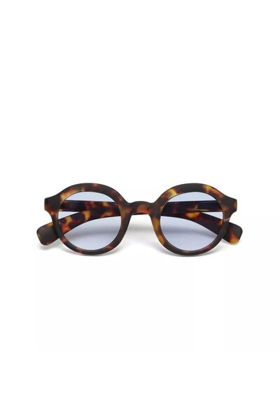 Okkia Lauro Unisex Yuvarlak Klasik Havana Güneş Gözlüğü Mavi Gradyan