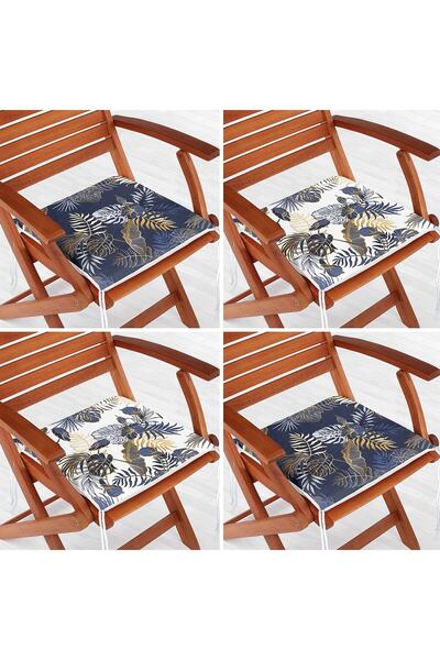Nish & Royal Set de perne pentru scaune moderne, cu fermoar, cu model de frun...