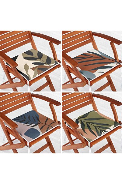 Nish & Royal Set de 4 perne pentru scaune moderne, cu fermoar, imprimate digi...