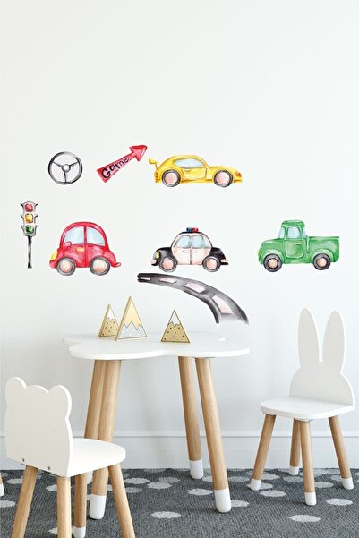 Sticker Ekspres Arabalar Çocuk Odası Duvar Sticker Seti