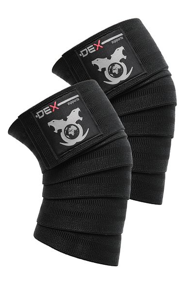 Dex Supports Lasting Energy Knee Wraps Legend Series, Knee Bandage, Knee Wrap 2 Pack