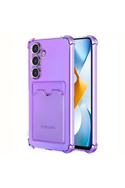 Microsonic Samsung Galaxy S24 Plus Card Slot Shock Kılıf Lila