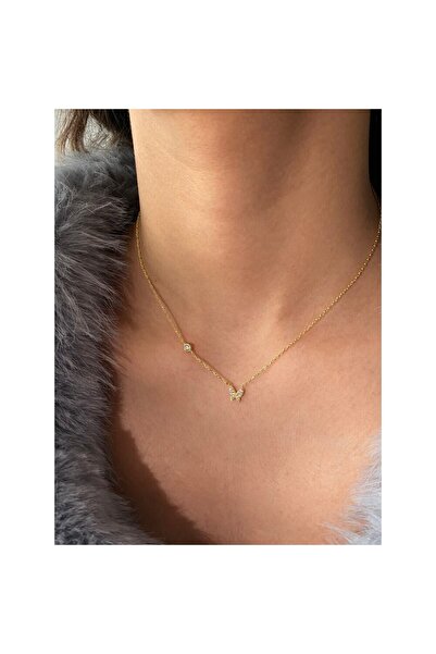 h&b design jewel 925 Ayar Gümüş Kelebekli Kolye