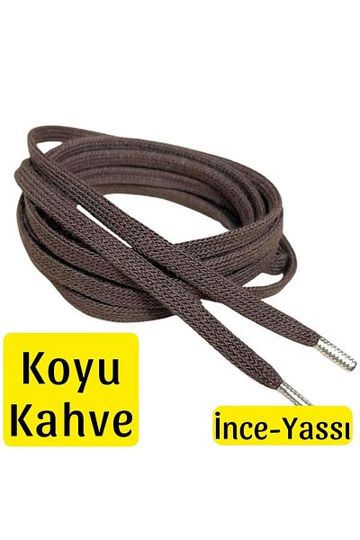 ipekbazaar 120 Cm Flat Laces, 60cm-350cm Desired Length Metal Tip Corded Shoelaces, 1 Pair