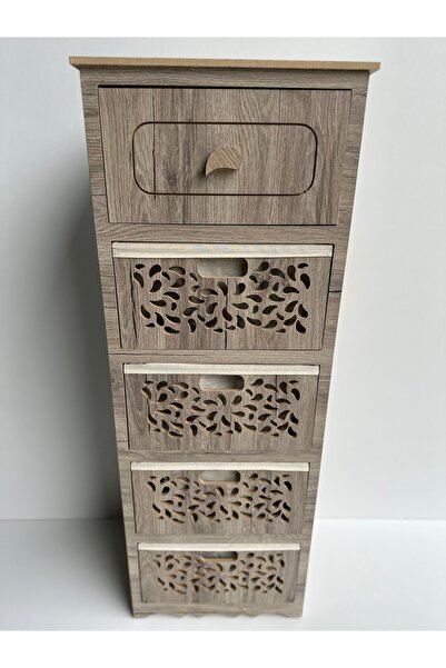 EYKERAS 5 KATLI AHŞAP SEBZELİK GRİ