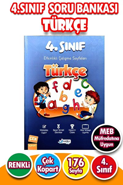Harika Kitap 4.Sınıf Türkçe - Etkinlikli Çalışma ve Soru Bankası Kitabı
