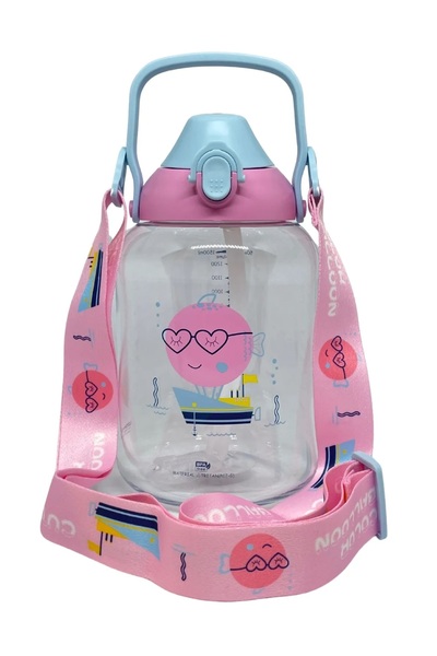 Vagonlife Uzspace VGN2204 1500ML Pembe-Mavi Cute Tek Kapak Çift Kullanım Pipe...