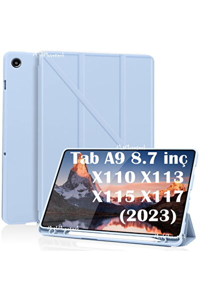 m.tk moveteck Samsung Galaxy Tab A9 8.7 inç Sm-X110 Kılıf Kalem Bölmeli Yuval...