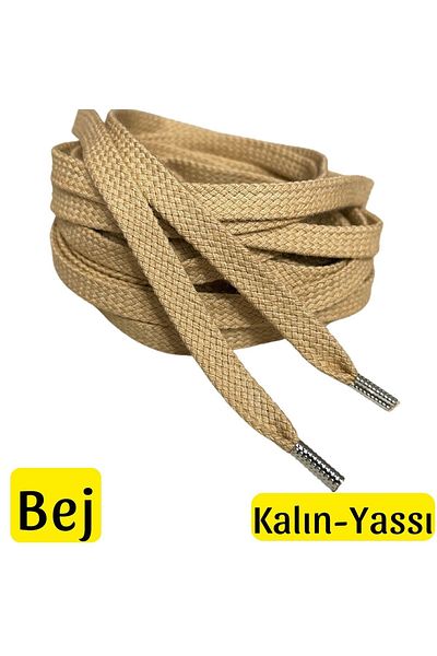 ipekbazaar 120 Cm Flat Laces, 60cm-350cm Desired Length Metal Tip Corded Shoelaces, 1 Pair