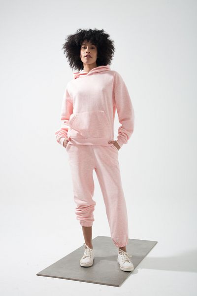 MuuBs Sea Three Thread Hoodie Oversize Hooded Cotton Inside Ribbed Elastic Leg Tracksuit Set