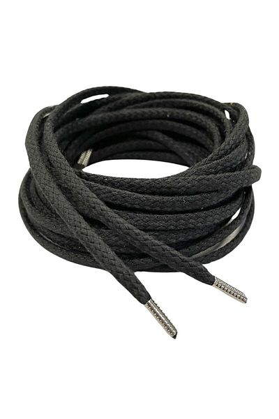 ipekbazaar 150 Cm-350 cm Metal Tip Corded Shoelaces, 1 Pair Round Laces