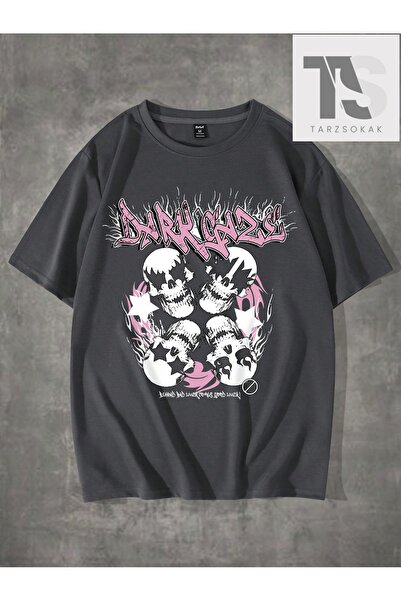 Tarzsokak Ανδρικό γραφικό μπλουζάκι με κινούμενα σχέδια και σλόγκαν Street Life