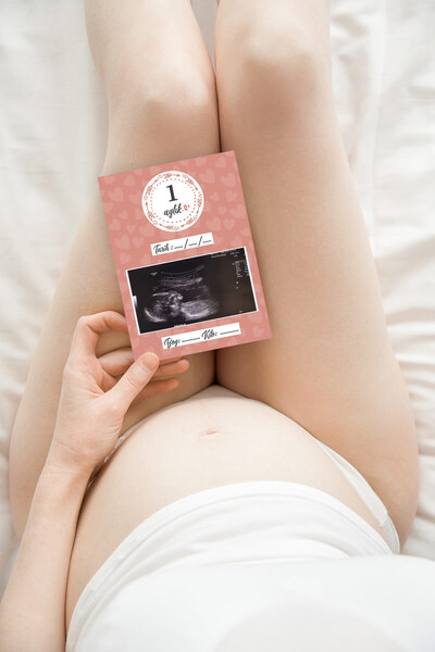 Runrux 9'lu Hamile Anı Kartı - Hamile Fotoğraf Çekim Seti - Pregnancy Milesto...