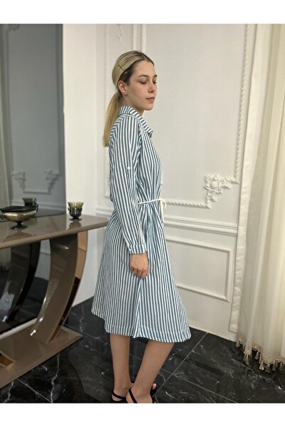 Bohemian Women's Organic Cotton Long Sleeve Shirt Dress