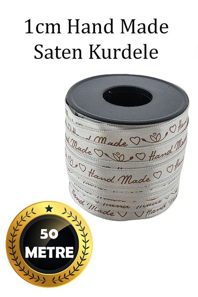Netsan Etiket 1cm Hand Made Satin Ribbon 50mt