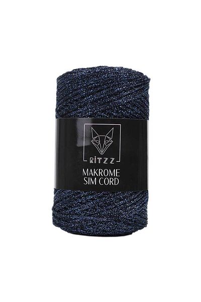 Ritzz Κορδόνι Macrame Glitter 2 MM Navy Blue