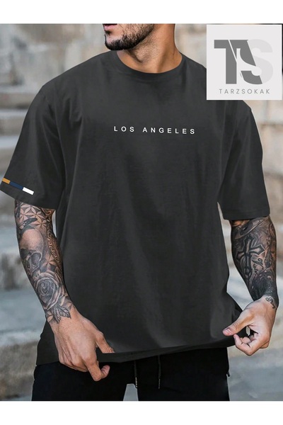 Tarzsokak Tricou cu guler rotund cu imprimeu text pentru bărbați