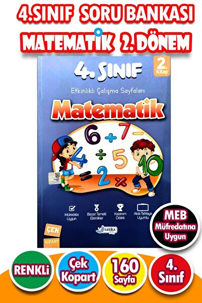 Harika Kitap 4.Sınıf Matematik 2.Dönem - Etkinlikli Çalışma ve Soru Bankası K...