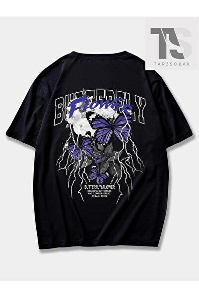 Tarzsokak ΚΩΔΙΚΟΣ Trend Street Life Ανδρικό γράμμα γραφικό μπλουζάκι πεταλούδας