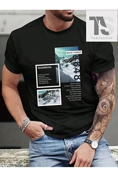 Tarzsokak Tricou cu imprimeu cu litere și schelet pentru bărbați Goth