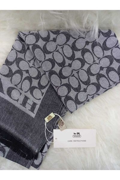 İPEKSCARF 100% Silk Cashmere Black Gray Shawl