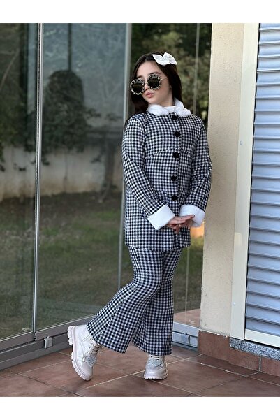 ALPİDS 3-Piece Furry Girl's Set with Trousers