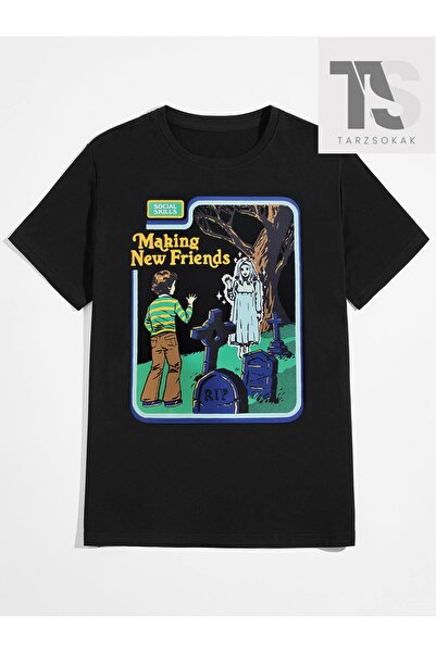 Tarzsokak تي شيرت رجالي من القطن على شكل حرف ستيفنرودز