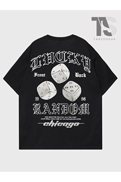 Tarzsokak Ανδρικό γραφικό μπλουζάκι Street Life με σχέδιο ζαριών