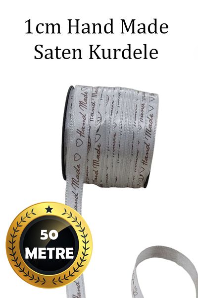 Netsan Etiket 1cm Hand Made Satin Ribbon 50mt