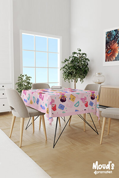 Moud's مفرش طاولة دائري من الجلد المدبوغ منقوش للطلاب والأرقام الصغيرة