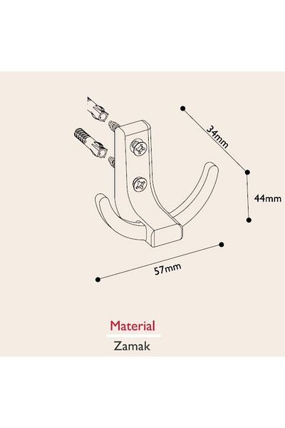 Gürçay Clothes Coat Hanger 23.111 (2 PCS)