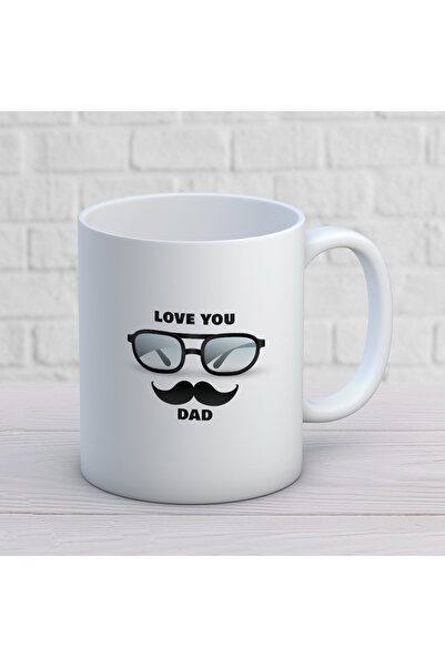 ART HEDİYE Father's Day 104 Love You Dad Glasses Mug