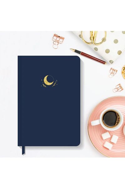 AKILLICA Hardcover Notebook - 13.5x20 Cm, Hard Cover, Dotted Notebook, Dark Blue