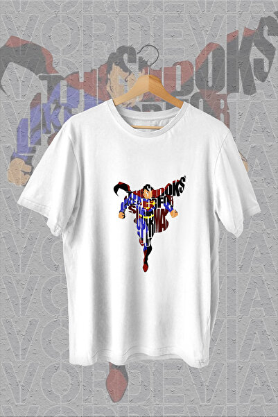 Vordevia Napisano Superman Štampano Belo Oversize kroj T-shirt