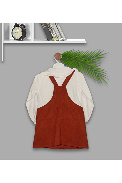 ÖZGÜL BEBE CEPLİ AYICIKLI KADİFE ELBİSE