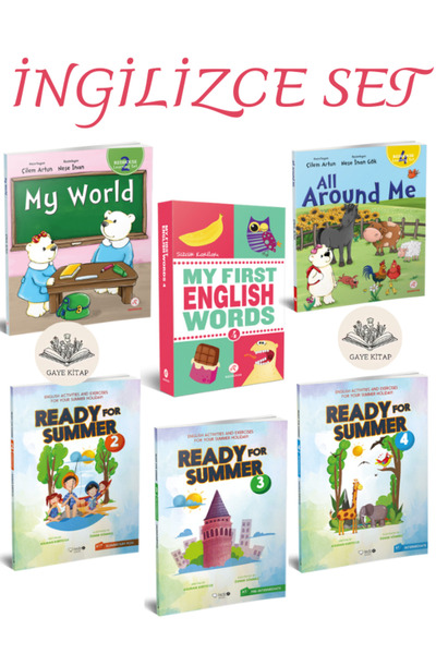 Redhouse Kidz Yayınları İngilizce Seti 5 Kitap ve 1 adet Dil Kartı
