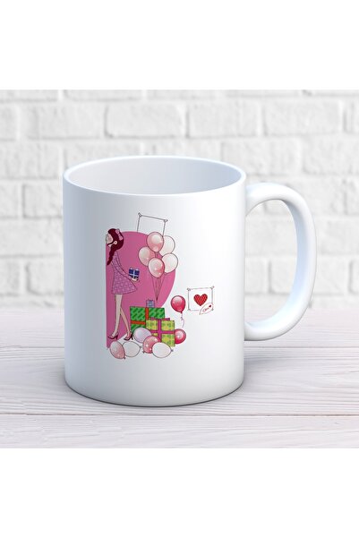 ART HEDİYE Valentine's Day Women's Gifts Mug Cup
