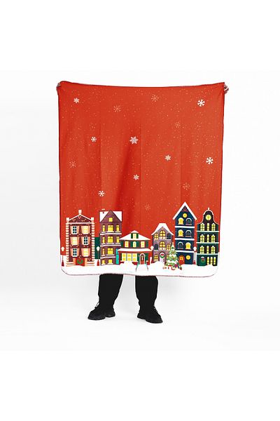 The Lucid Lab New Year's City Fleece TV Blanket