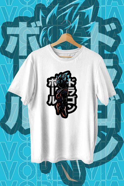 Vordevia Tricou supradimensionat alb cu imprimeu anime