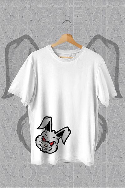 Vordevia Μπλουζάκι με στάμπα Rabbit White Oversize