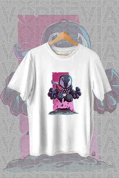Vordevia Tricou oversize alb imprimat