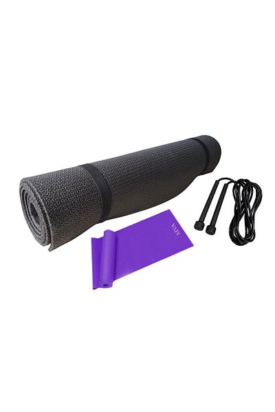 Phers Pilates Mat - Yoga Mat Set of 3 - Starter Pilates Set 5mm Thickness 140 X 50 Cm - Eco Product